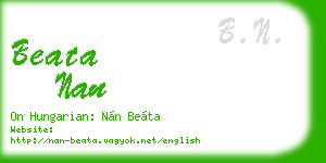 beata nan business card